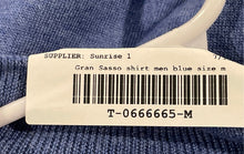 Load image into Gallery viewer, Gran Sasso Mens Blue Short Sleeve Mock-Neck Pullover Sweater Size Medium
