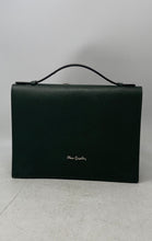 Load image into Gallery viewer, Pierre Cardin Womens Green Leather Detachable Strap Flap Over Top Handle Bag
