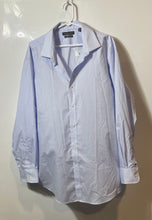 Load image into Gallery viewer, Tommy Hilfiger Mens Light Blue Striped Classic Fit Stretch Dress Shirt Size 2XL
