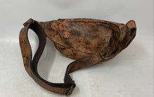 Load image into Gallery viewer, Los Robles Womens Brown Floral Faux Leather Adjustable Strap Waist Belt Bag
