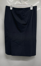 Load image into Gallery viewer, Theory Womens Black Flat Front Back Zip Stretch Straight &amp; Pencil Skirt Size 10

