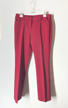 Load image into Gallery viewer, Express Womens Editor Red Flat Front Pockets Straight Leg Dress Pants Size 6
