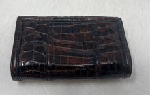 Load image into Gallery viewer, Brighton Womens Brown Croc-Embossed Patent Leather Crossbody Bag No Strap
