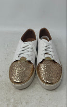 Load image into Gallery viewer, Vizzano Womens White Gold Glitter Low Top Lace-Up Sneaker Shoes Size 8
