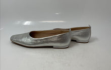Load image into Gallery viewer, Franco Sarto Womens Vana Silver Tone Leather Slip-On Ballet Flats Size 7 1/2
