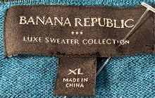Load image into Gallery viewer, Banana Republic Mens Blue Long Sleeve V-Neck Pullover Sweater Size XL With Tag

