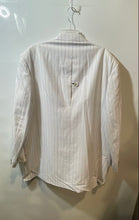 Load image into Gallery viewer, Vittorio St. Angelo Mens White Striped Single Breasted Four-Button Blazer Sz 50L
