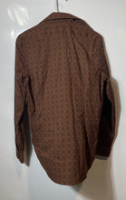 Load image into Gallery viewer, Express Mens Brown Collared Long Sleeve Button-Up Shirt Size Small
