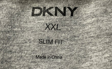 Load image into Gallery viewer, DKNY Mens Gray White Black Striped Cotton Short Sleeve Polo Shirt Size XXL
