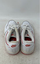 Load image into Gallery viewer, Nike Boys Air Force 1 Low White Orange Leather Lace-Up Sneakers Shoes Size 2Y
