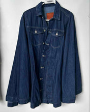 Load image into Gallery viewer, Zara Womens Blue Long Sleeve Denim Button Front Trucker Jacket Size Small
