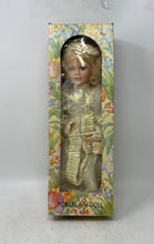 Load image into Gallery viewer, Vintage 89798 Collectible Blonde Blue Eyes Floral Box Stand Porcelain Doll
