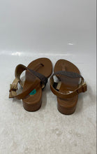 Load image into Gallery viewer, Michael Kors Womens Hannah Brown Monogram Leather Thong Sandals Size 7.5 M
