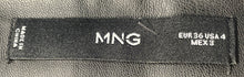 Load image into Gallery viewer, MNG Womens Black Flat Front Stretch Flared Leg Pull-On Trouser Pants Size 4
