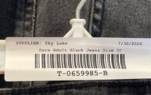 Load image into Gallery viewer, Zara Mens Black Medium Wash Pockets Denim Ankle Zip Skinny Leg Jeans Size 32
