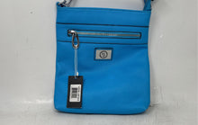 Load image into Gallery viewer, VZ Vera Handbag Womens Light Blue Leather Adjustable Strap Crossbody Bag w/ Tags
