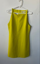 Load image into Gallery viewer, Zara Womens Lime Green Sleeveless Halter Neck Back Zip Mini Dress Size M
