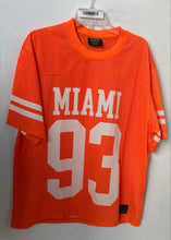 Load image into Gallery viewer, Maison Article Unisex Orange Mesh Miami Hurricanes #93 Football Jersey Size L
