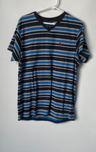 Load image into Gallery viewer, US Polo Assn. Mens Multicolor Striped Cotton Short Sleeve T-Shirt Size Large
