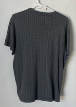 Load image into Gallery viewer, Calvin Klein Jeans Mens Gray Striped Short Sleeve V-Neck Pullover T-Shirt Size L
