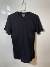 Load image into Gallery viewer, H&amp;M Mens Black Short Sleeve Crew Neck Ribbed Regular Fit Pullover T-Shirt Size S
