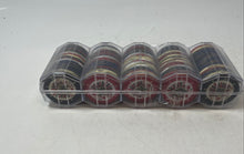 Load image into Gallery viewer, Multicolor Striped Plastic Professional Casino Poker Game Chips In Case
