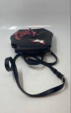 Load image into Gallery viewer, DKNY Womens Black Leather Butterfly Applique Adjustable Strap Backpack
