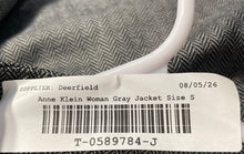 Load image into Gallery viewer, Anne Klein Womens Gray Herringbone Open Front Poncho Jacket Size Small
