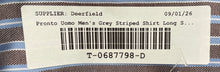 Load image into Gallery viewer, Pronto Uomo Mens Gray Striped Long Sleeve Button-Up Shirt Size Medium
