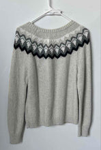 Load image into Gallery viewer, Banana Republic Womens Gray Black Chunky Knit Pullover Sweater Size Medium
