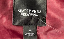 Load image into Gallery viewer, Simply Vera Vera Wang Womens Red Long Sleeve Open Front Jacket Size Medium
