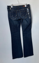 Load image into Gallery viewer, Express Womens Blue Denim Mid-Rise Pockets Bootcut Leg Jeans Size 8R With Tag
