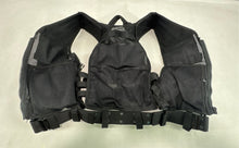 Load image into Gallery viewer, Mil-Tec Black Tactical Cross Draw Airsoft Combat Vest Multi Pockets OSFM No Size
