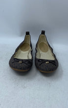 Load image into Gallery viewer, Michael Kors Womens Juliette Brown Logo Print Slip-On Ballet Flats Size 8M
