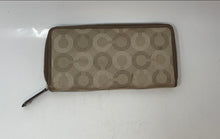 Load image into Gallery viewer, Coach Womens Madison Brown Beige Color Signature Accordion Zip-Around Wallet

