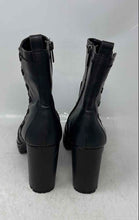 Load image into Gallery viewer, Vince Camuto Womens Black Leather Peep Toe Block Heel Ankle Booties Size 8M
