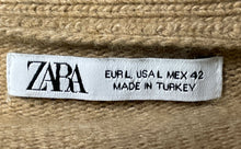 Load image into Gallery viewer, Zara Womens Brown Long Sleeve Regular Fit Button Front Cardigan Sweater Size L
