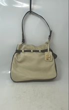 Load image into Gallery viewer, Valentina Womens Beige Brown Charm Inner Pockets Shoulder Handbag
