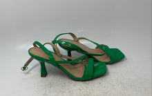 Load image into Gallery viewer, Mysoft Womens Green Patent Leather Buckle Ankle Strap Strappy Sandals Size 8
