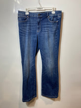 Load image into Gallery viewer, White House Black Market Womens Blue Denim Mid Rise Slim Fit Bootcut Jeans Sz 12
