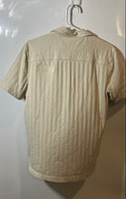 Load image into Gallery viewer, Perry Ellis Mens Beige Striped Short Sleeve Spread Collar Button-Up Shirt Size S
