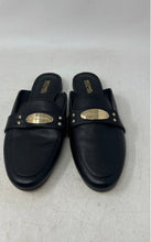 Load image into Gallery viewer, Michael Kors Womens MK Plate Black Leather Studded Slip-On Mule Flats Size 6M
