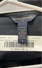 Load image into Gallery viewer, Banana Republic Womens Black Long Sleeve Collared Button-Up Shirt Size Small
