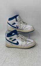 Load image into Gallery viewer, Nike Boys Air Jordan 1 Mid SE FN7432-141 White Blue Sneaker Shoes Size 6Y
