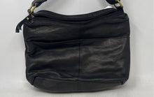Load image into Gallery viewer, East 5th Womens Black Outer Pockets Adjustable Strap Zipper Shoulder Bag
