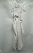 Load image into Gallery viewer, Zara Womens White Sleeveless Cut Out Waist Regular Fit Back Zip Maxi Dress Sz M
