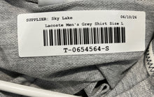 Load image into Gallery viewer, Lacoste Mens Gray Heather Regular Fit Short Sleeve Golf Polo Shirt Size L
