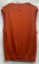 Load image into Gallery viewer, Perry Ellis Mens Brown Diamond Print Sleeveless Knitted Sweater Vest Size L
