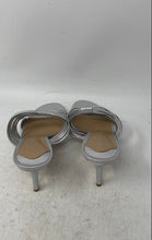 Load image into Gallery viewer, Lauren Ralph Lauren Womens Silver Pleated Slip-On Stiletto Strappy Heels Sz 7.5B
