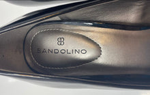 Load image into Gallery viewer, Bandolino Womens Rainaa Black Leather Open Toe Slip-On Pump Heels Size 7.5 M
